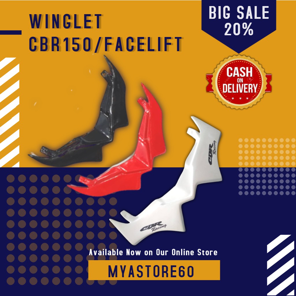 Winglet NEW CBR 150/ FACELIFT murah NEW MODEL Variasi CBR Aksesoris CBR 150