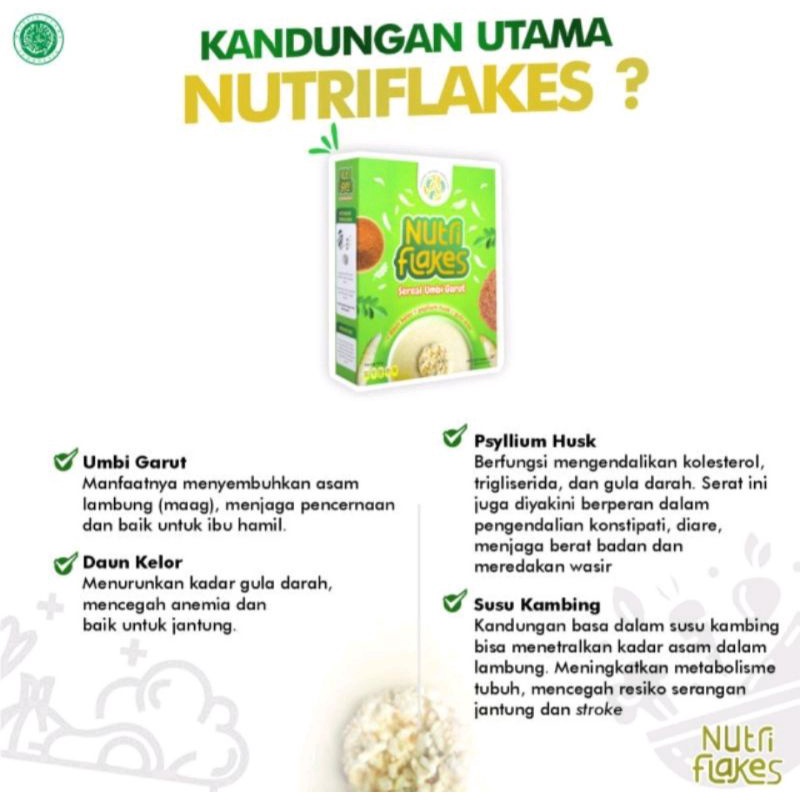 

RB22 2 box Cereal Nutriflakes - Original Sereal Umbi Garut Solusi Atasi Asam Lambung Maag Kronis