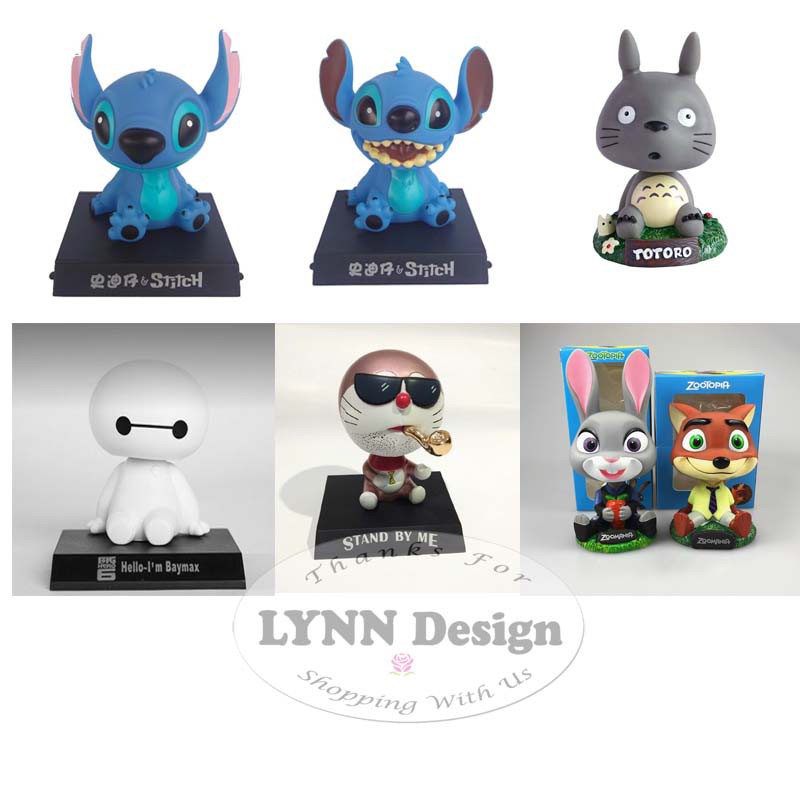 Baymax / Lilo/ Zootopia/ Doraemon/Totoro/Figure Dashboard Pajangan Mobil