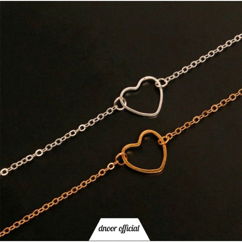 Gelang Wanita Fashion Love Berbentuk Hati Berongga Emas Rantai / Hadiah Ulang tahun / Hadiah untuk pacar cantik