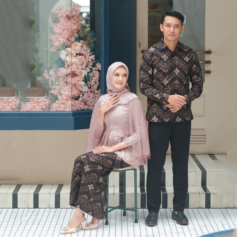 TERBARU || Couple Fania | Baju couple kondangan | batik songket couple | gamis couple pesta | baju kondangan couple | kebaya couple tunangan | set couple || kebaya couple || dress couple baju couple keluarga || kebaya lamaran wanita || batik couple wanita