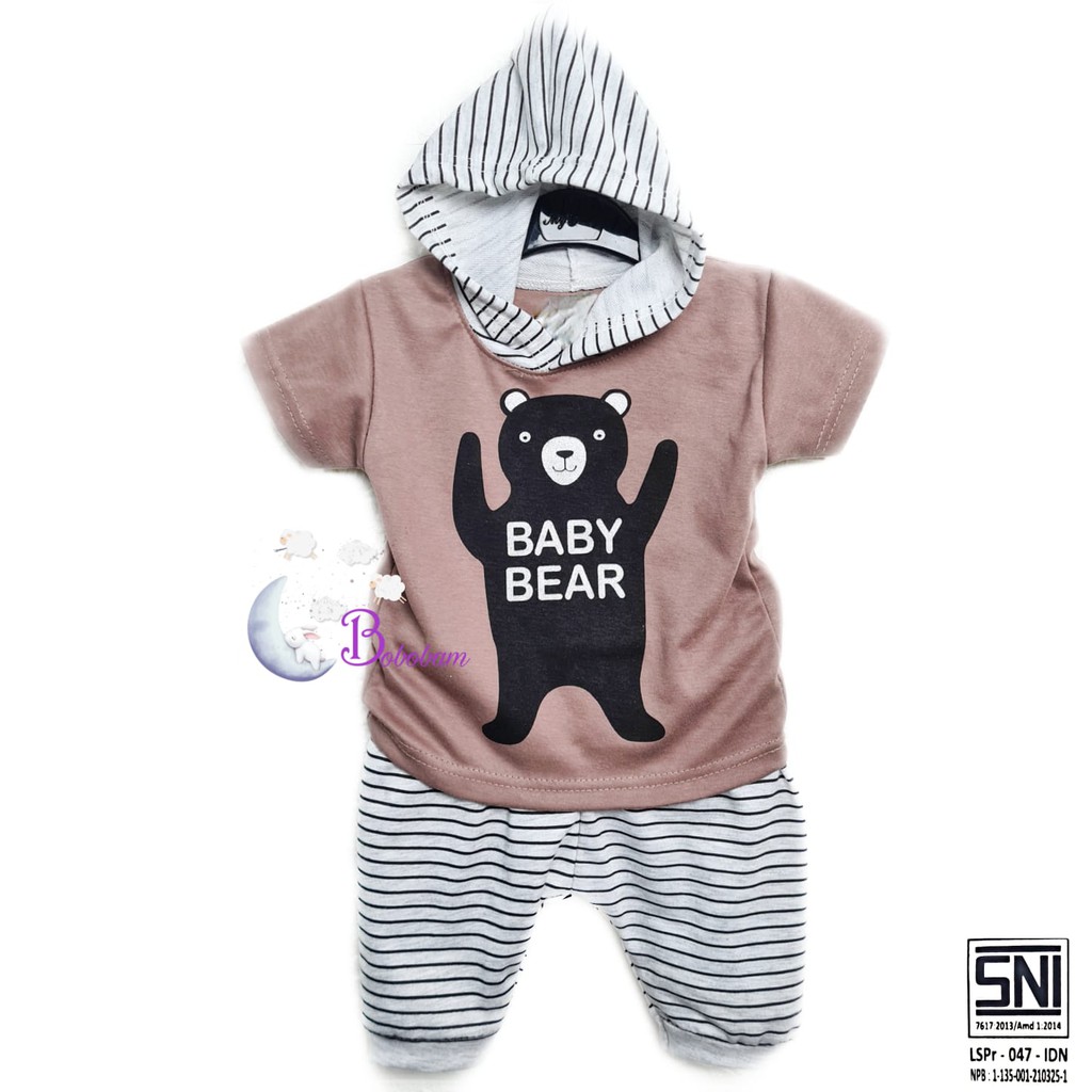 BAJU BAYI BOBOBAM BABY BEAR SETELAN ANAK LAKI-LAKI / SETELAN ANAK HARGA GROSIR