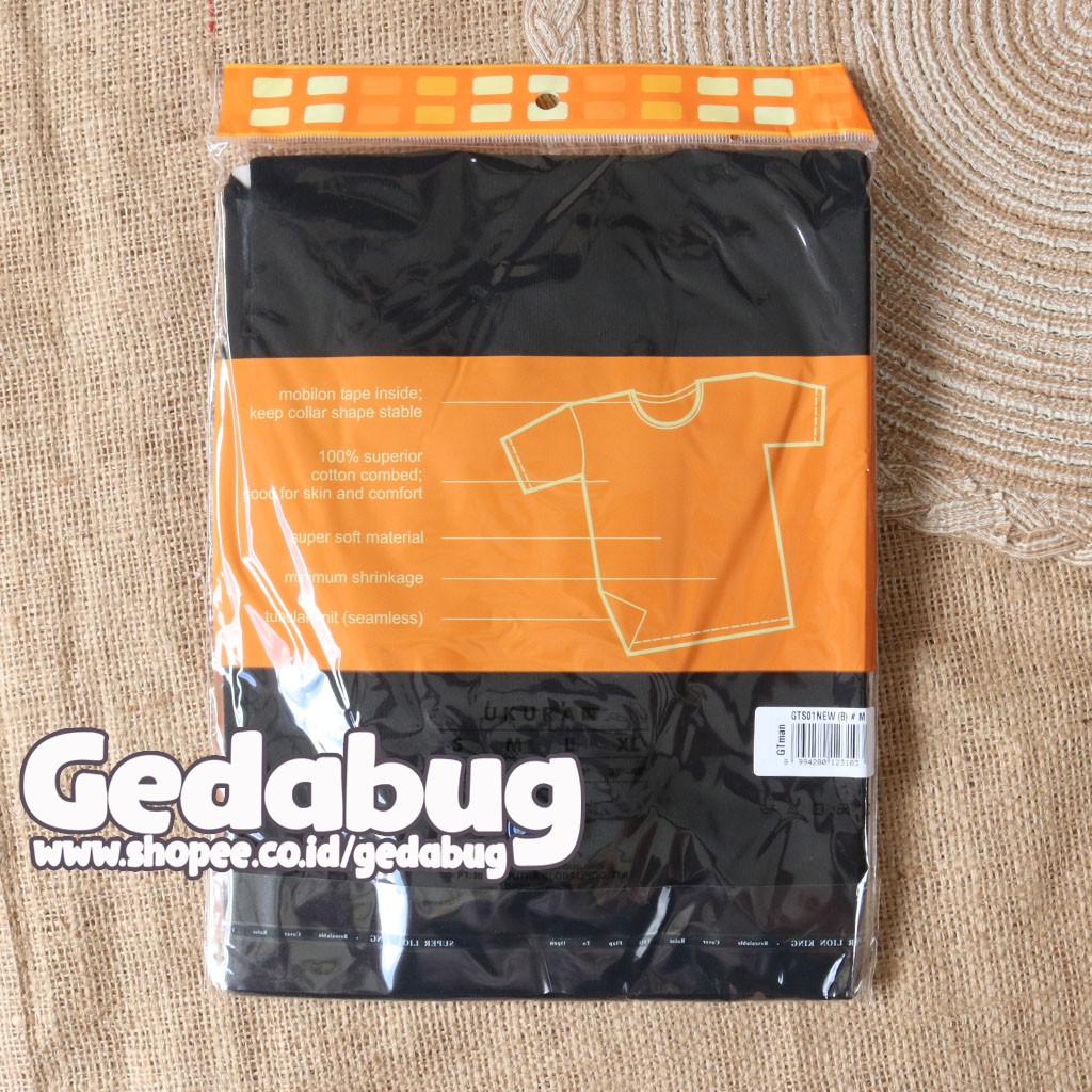 Oblong GT man Hitam Kaos Oblong Hitam polos - Oblong GTman Hitam GTS 01