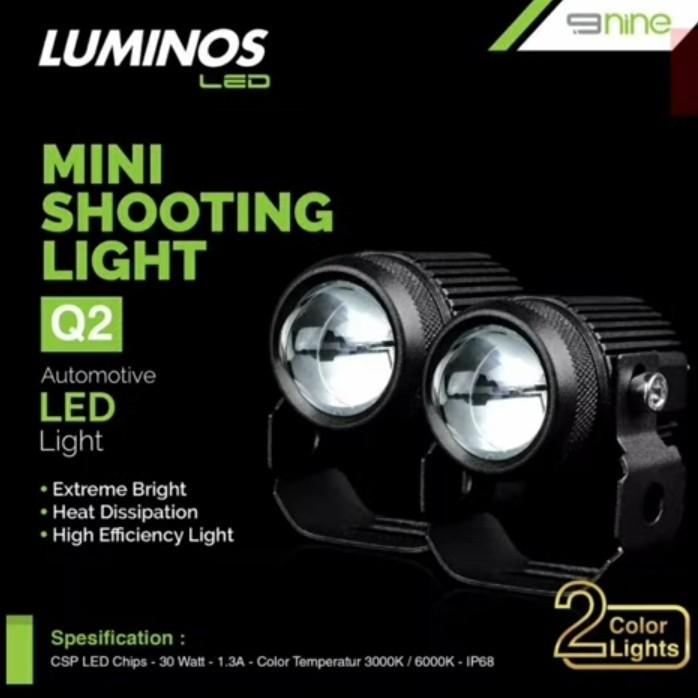 LAMPU LED TEMBAK SOROT LASER 2 WARNA ORIGINAL LUMINOS - Q2