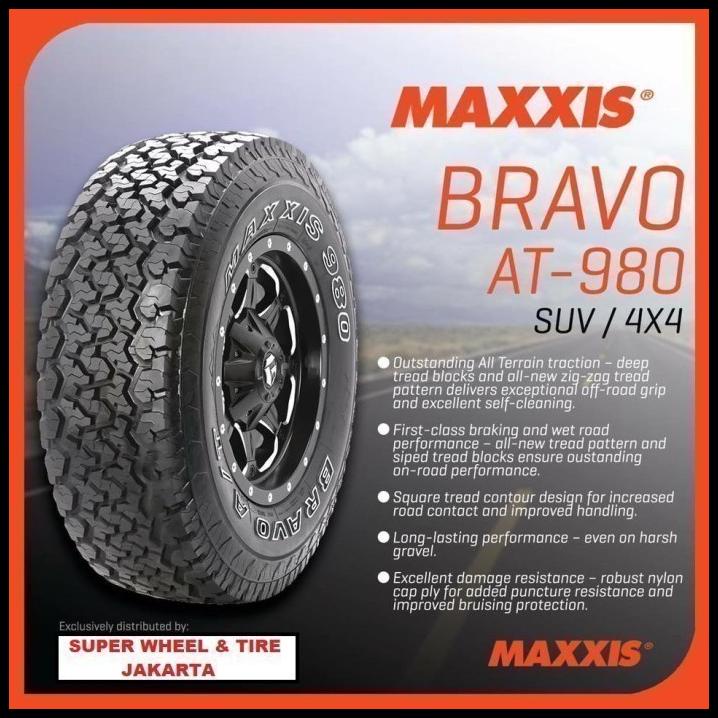 Maxxis Bravo AT-980 ukuran 275/65 R18 LT Ban Mobil AT 980 275 / 65 R18