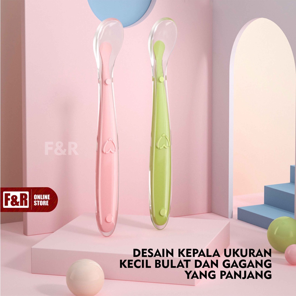 Sendok Makan Bayi Silicone Sendok Silicon Bayi Sendok Silikon Bayi Peralatan Makan Bayi Perlengkapan Mpasi Bayi Baby Silicone Spoon