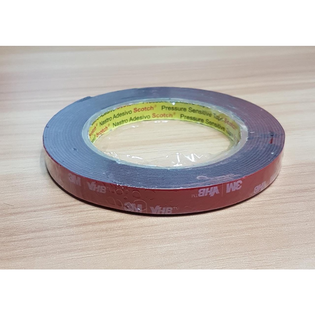 

3M Double Tape Merah 3M VHB Tape 12mm x 4,5m Kuat Cepat Tahan Lama