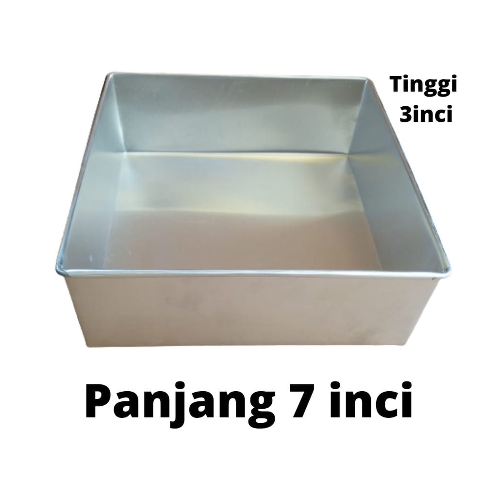 Loyang kotak/Loyang persegi/Loyang lapis/Loyang bolu,Berbahan aluminium ukuran inci