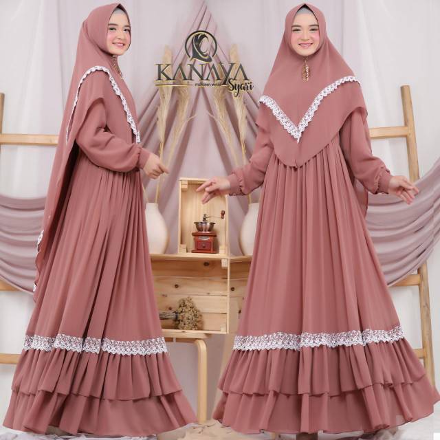 Gamis syari Vida set original Kanaya