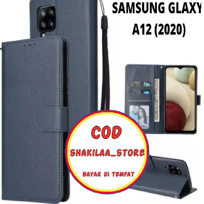 Best Seller.. CASE FLIP CASE KULIT FOR SAMSUNG GALAXY A12 2020 - CASING DOMPET-FLIP COVER LEATHER-SA