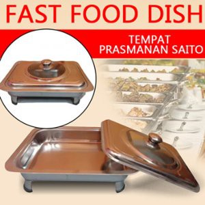 Promo HOT PROMO prasmanan Kotak Satio Stainless Steel   Fast Food Dish  Berkualitas