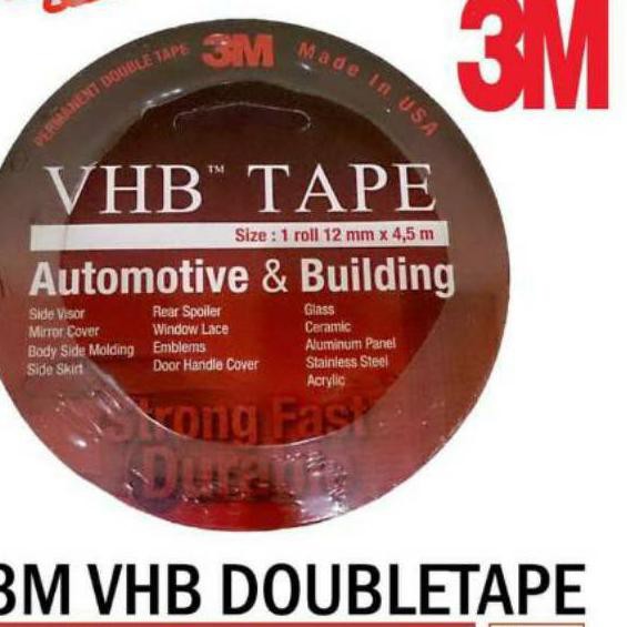 

MN92>>CO.D 3M VHB 12 DOUBLE TAPE 12 MM x 4.5 M. ORIGINAL,.
