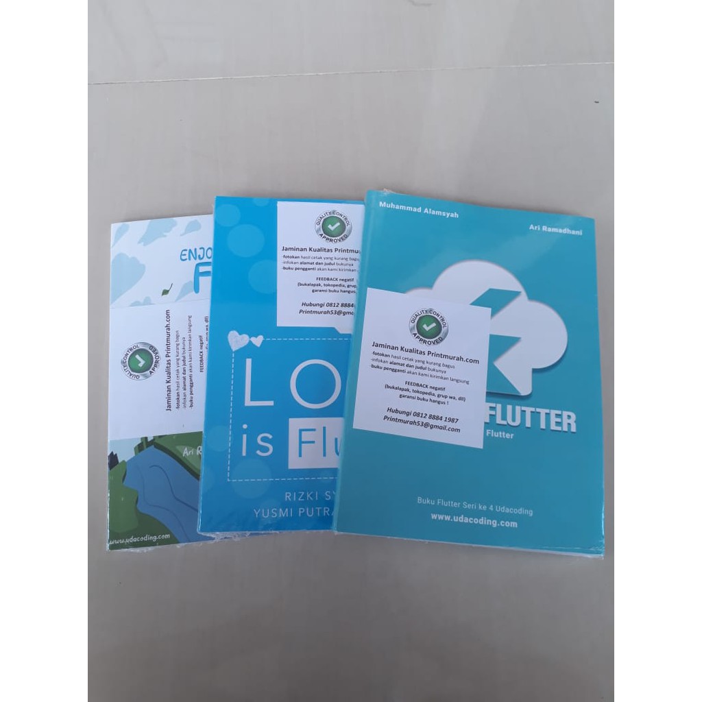 Paket Bundling Flutter (Enjoy Flutter + Love is Flutter + Cooking Flutter)