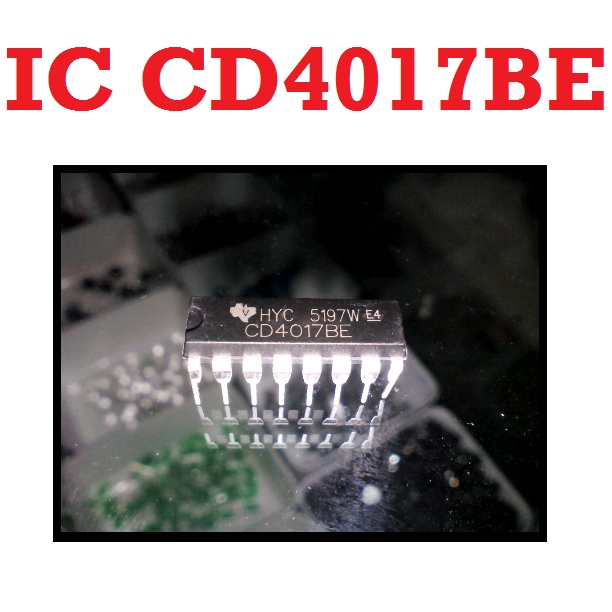 [HAEBOT] IC Decade Counter CD4017 BE Penghitung CMOS DIP 8 Bit 16 Pin Led Chaser Kejar Signal Penghitung 4017 Integrated Circuit