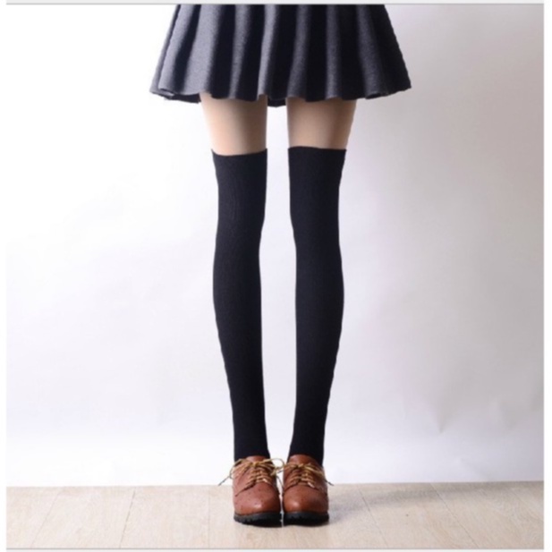 Kaos kaki  Wanita panjang sepaha di atas Lutut Over Knee Socks Korea polos strip sock-Motif 7