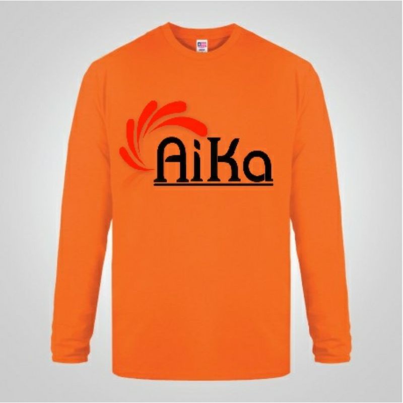 Kaos Polos Lengan Panjang Oren Combed 30 S