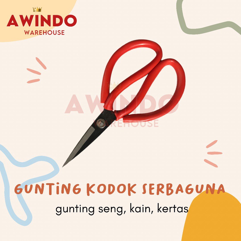 GUNTING KODOK - Gunting Potong Seng Kertas / Gunting Bahan Kain Jahit Tailor