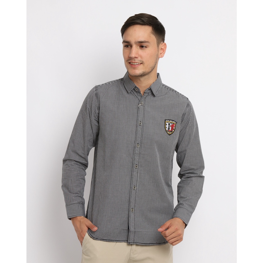 Balofa Kemeja Pria Kotak Checkered Lengan Panjang