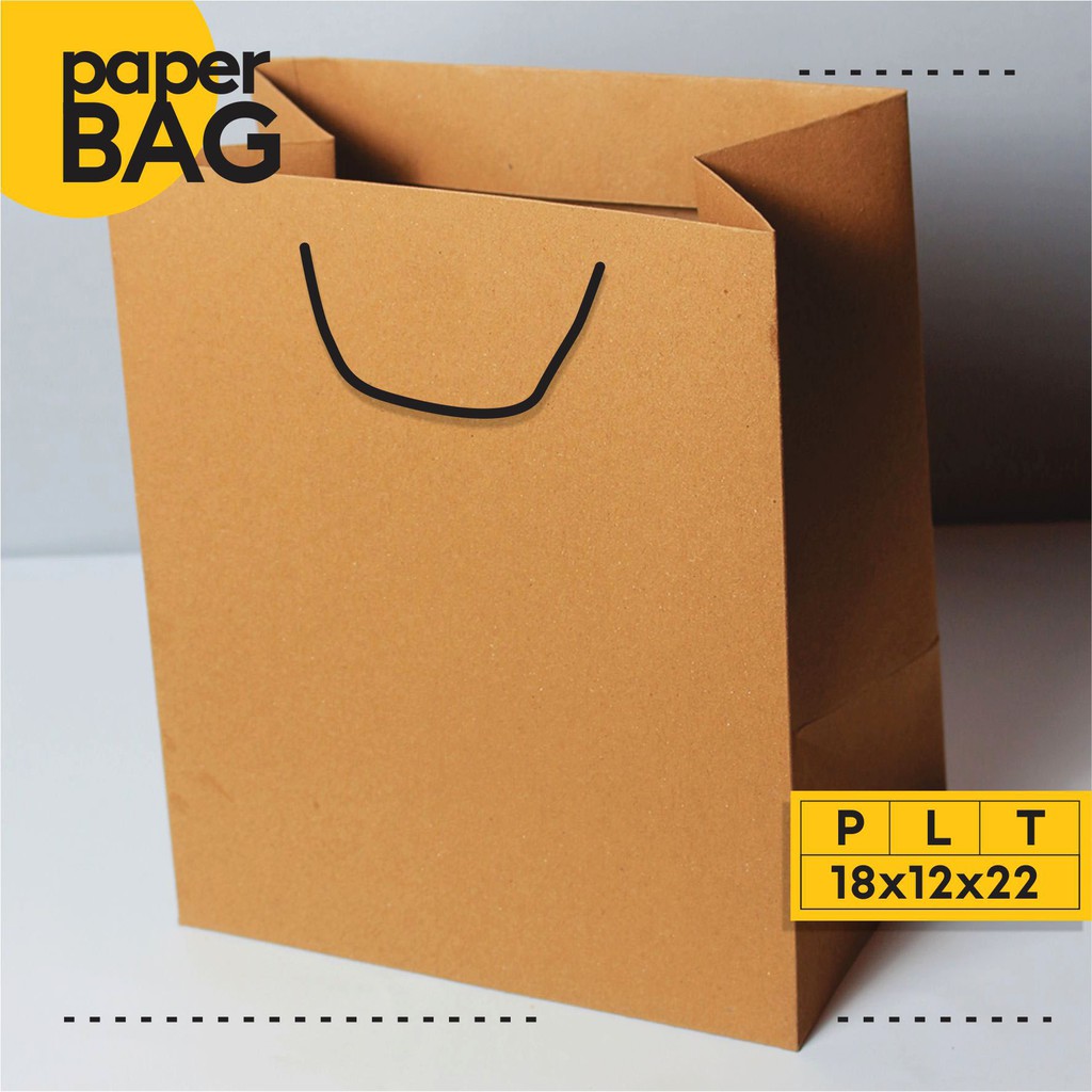 

paper bag 18x12x22 polos coklat craft paper