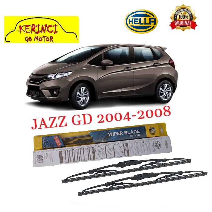 WIPER HONDA JAZZ GD 2004-2008 HELLA PREMIUM 24&quot; &amp; 14&quot; SEPASANG