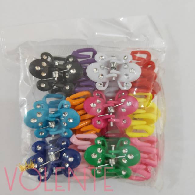 [JEPIT RAMBUT] [12PCS] JEPIT KUPU Warna Solid 2,5cm | SJ56
