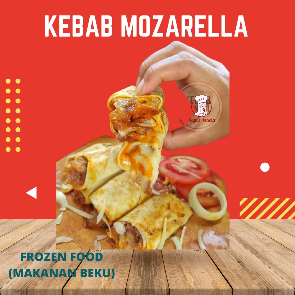 TERENAK KEBAB MENULL ORIGINAL, KEJU, MOZARELLA, TOMAT, PEDAS