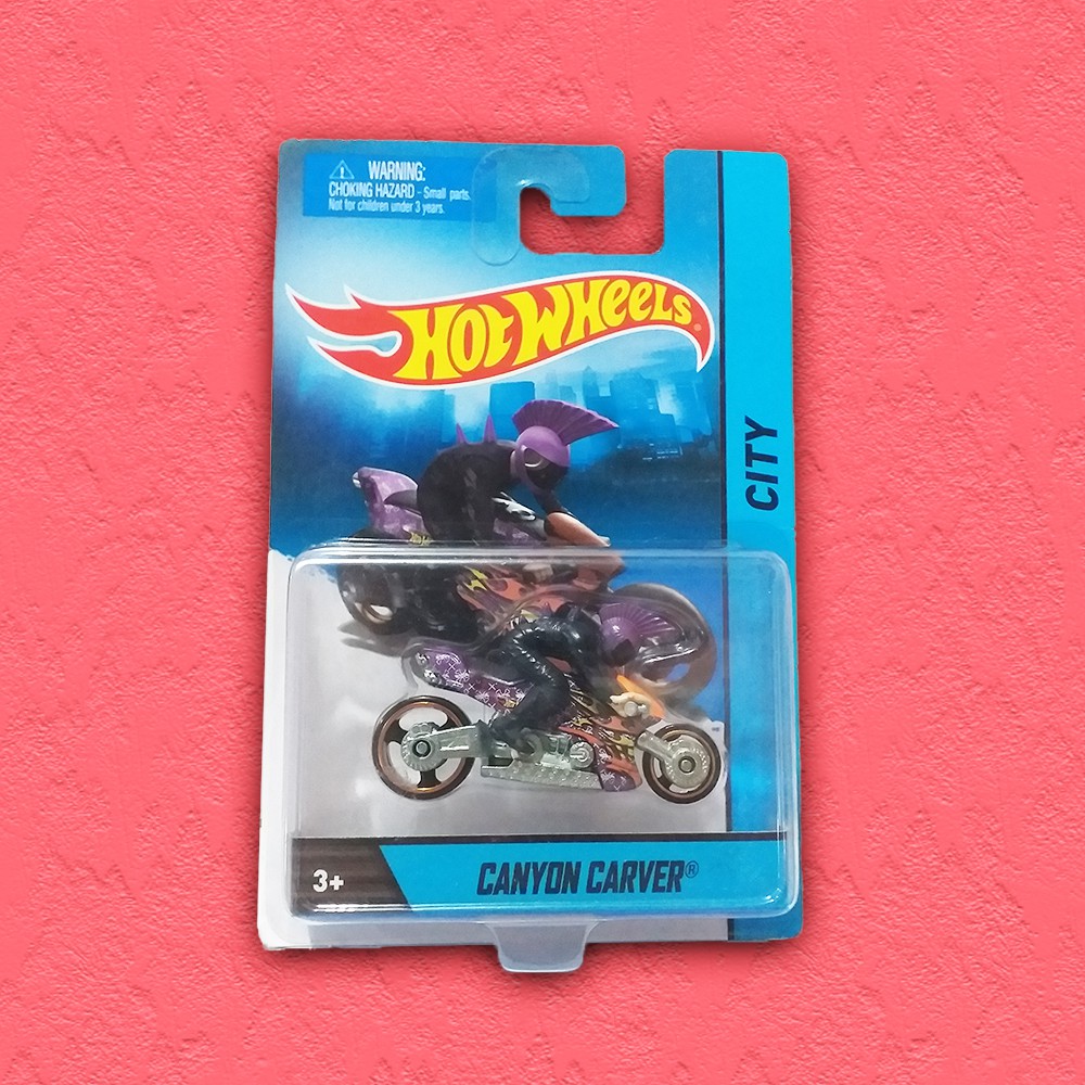 HW Hotwheels Canyon Carver Motorcycles Removable Rider Diecast Motor