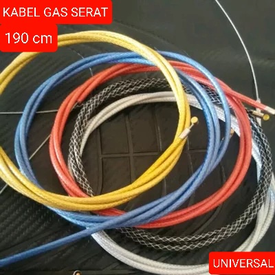 Tali Kabel Gas Spontan Carbon Serat Karbon 190cm Thailand MOSCOW Mio Nmax Aerox Beat Vario Scoopy dl