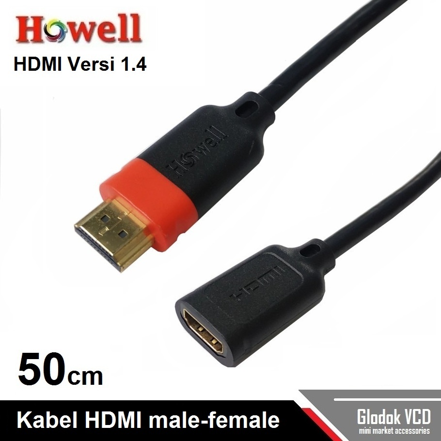 Howell Kabel HDMI Male to Female Extension 50cm