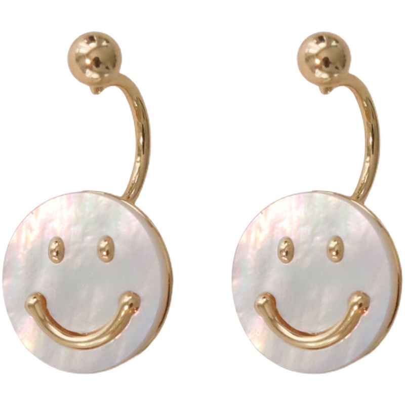 Aksesoris fashion wanita anting-anting smiley manis dan imut gaya Korea sederhana dan serbaguna