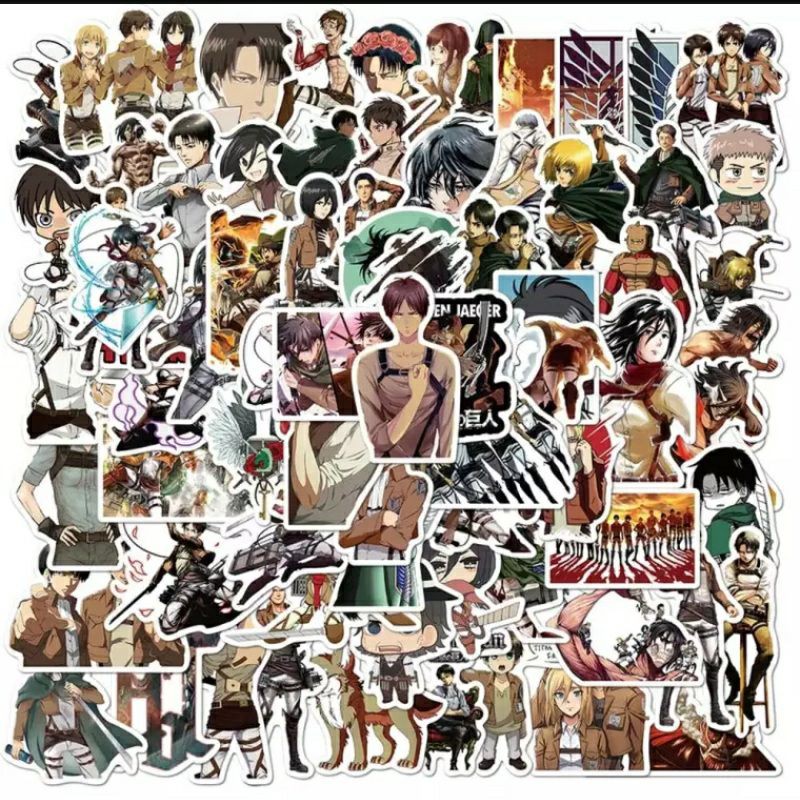 

Stiker Anime Attack on Titan Shingeki no Kyojin Attack on Titan Stikers Satuan Murah