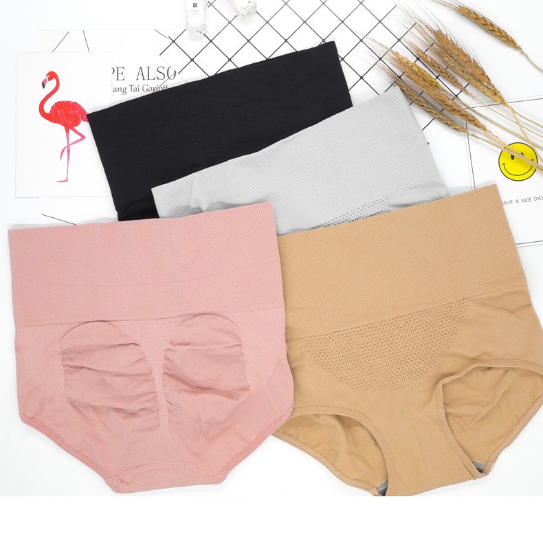 KORSET FENGMI TINGGI Celana Dalam High Waist Wanita Briefs Elastis Seamless Bahan Nylon + Katun