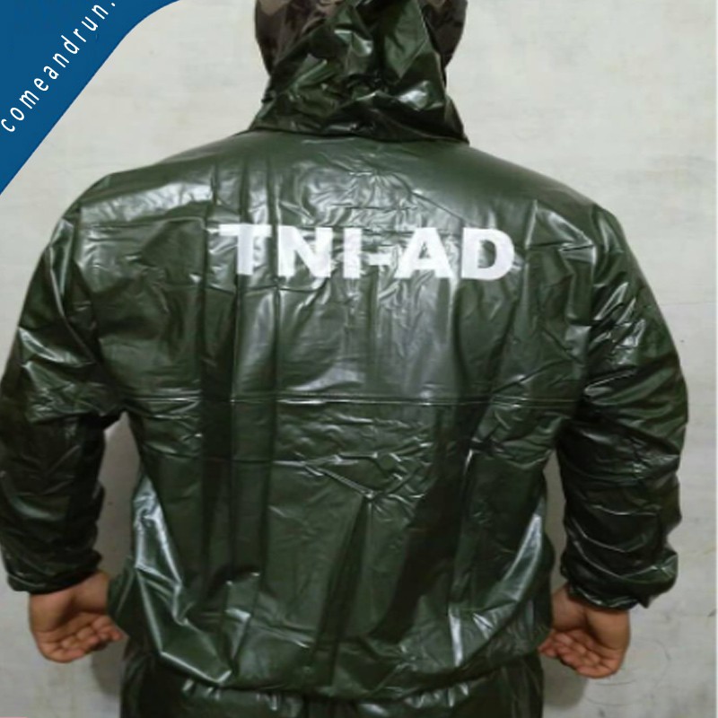 Promo termurah baju sauna TNI AD - jas hujan TNI AD