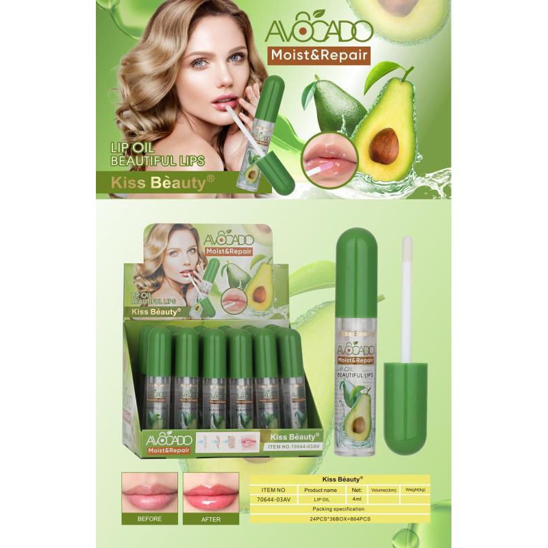 [ECER] LIP OIL KISS BEAUTY MOIST &amp; REPAIR 4 VARIAN NO.70644-03