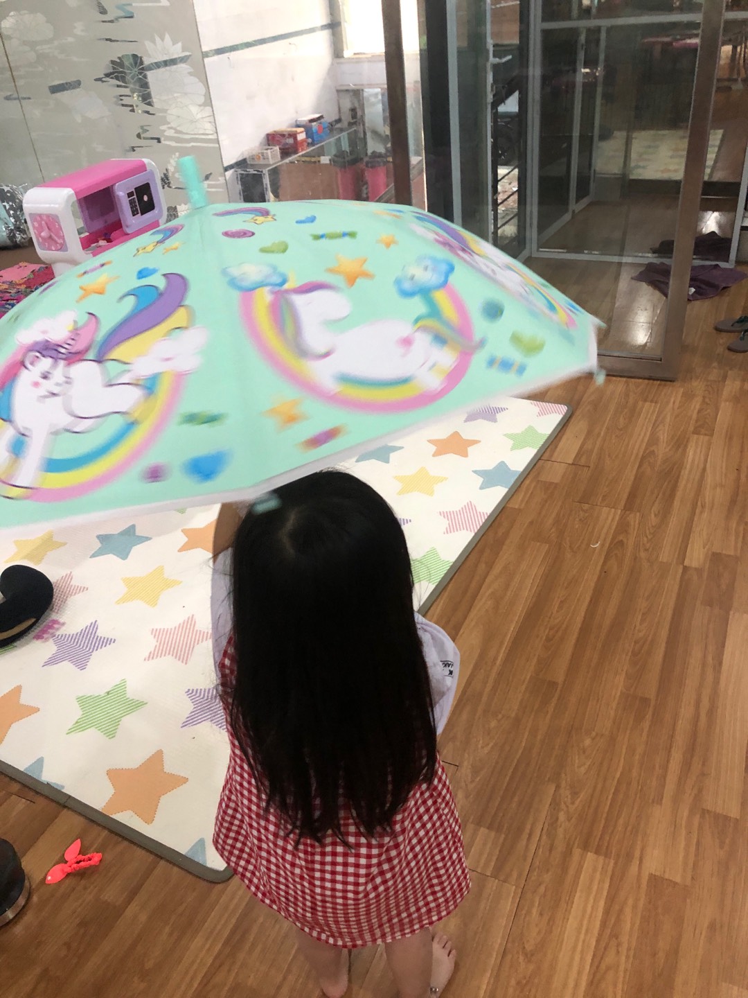 Payung Anak Unicorn / Tongkat / Dof / Plastik - 1171