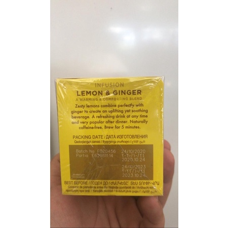 AHMAD TEA LEMON GINGER INFUSION 40G TEH JAHE LEMON 20 sachet TERMURAH