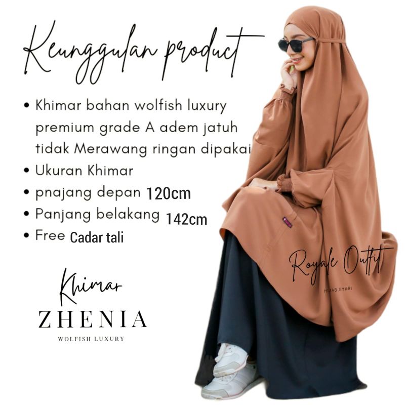 Zhenia khimar khimar untuk umroh khimar series wolfish