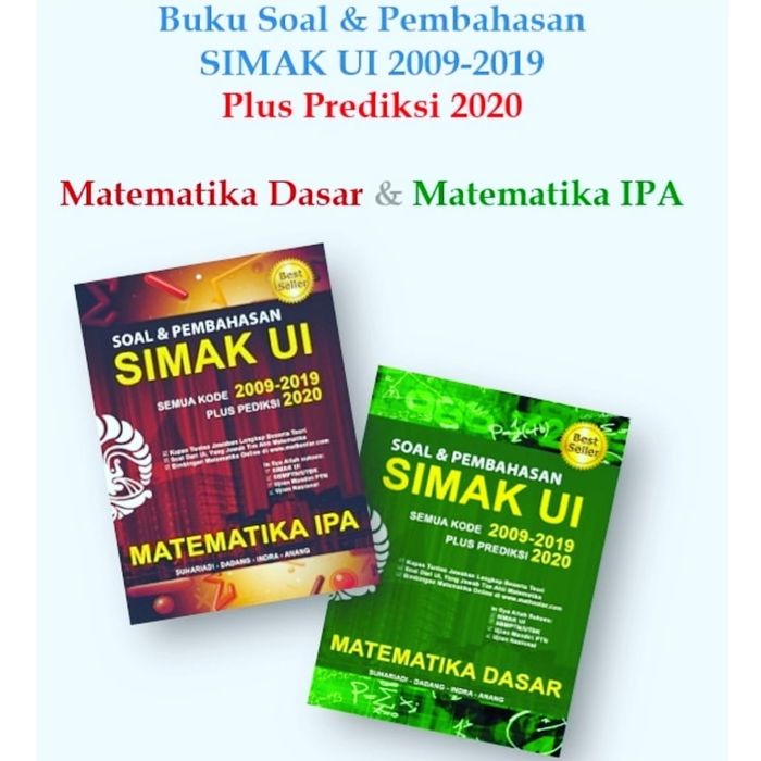 

❤BISA COD❤ Buku SIMAK UI Matematika Dasar&IPA 2009-2019 +2020