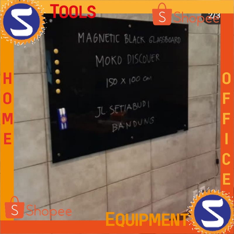 

MAGNETIC BLACK GLASSBOARD 100x150CM
