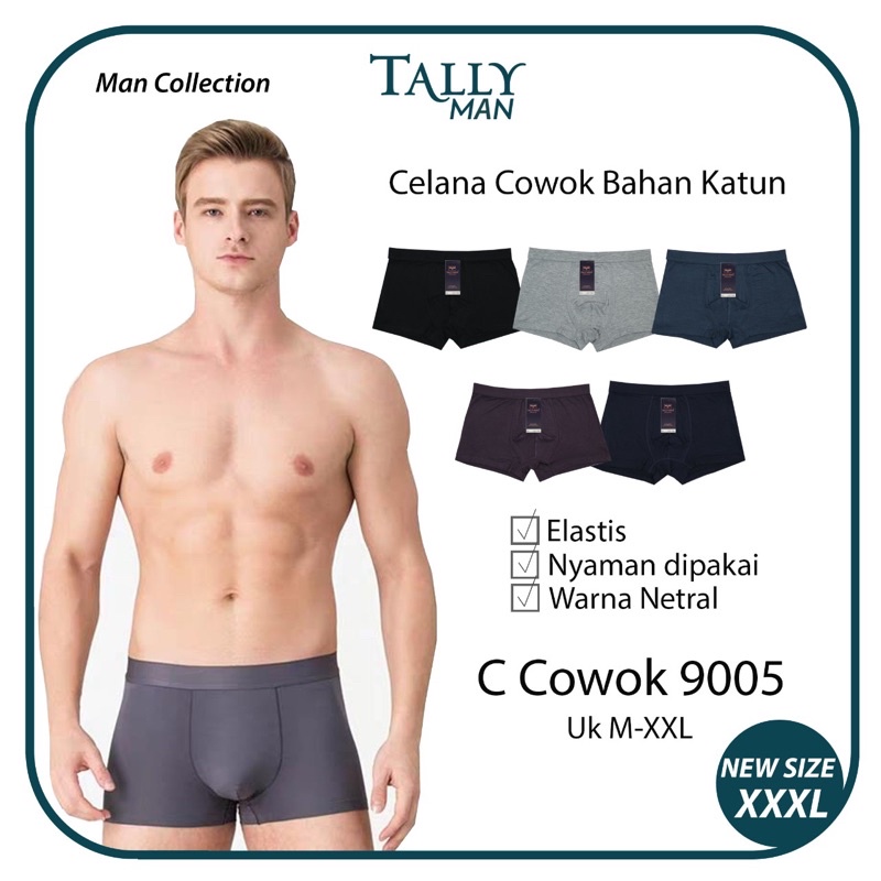 TALLY CD CELANA DALAM BOXER COWOK PRIA 9005 | SIZE M - XXXL (HARGA PER PCS)