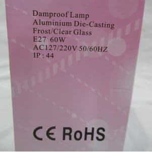 Ball Ice Hitam Damproof Lamp Alumunium/Lampu Dinding E27 60W ***TOP