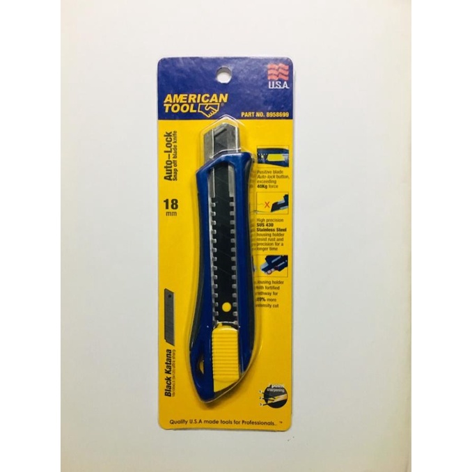 

CUTTER AMERICAN TOOL AUTO LOCK BLACK KATANA HEAVY DUTY ORIGINAL 100% arttec93