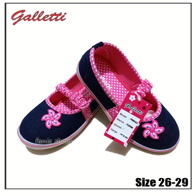 Galletti Princes 26-33 Pink Sepatu Anak Perempuan / Sepatu Sekolah Anak Paud TK Balita