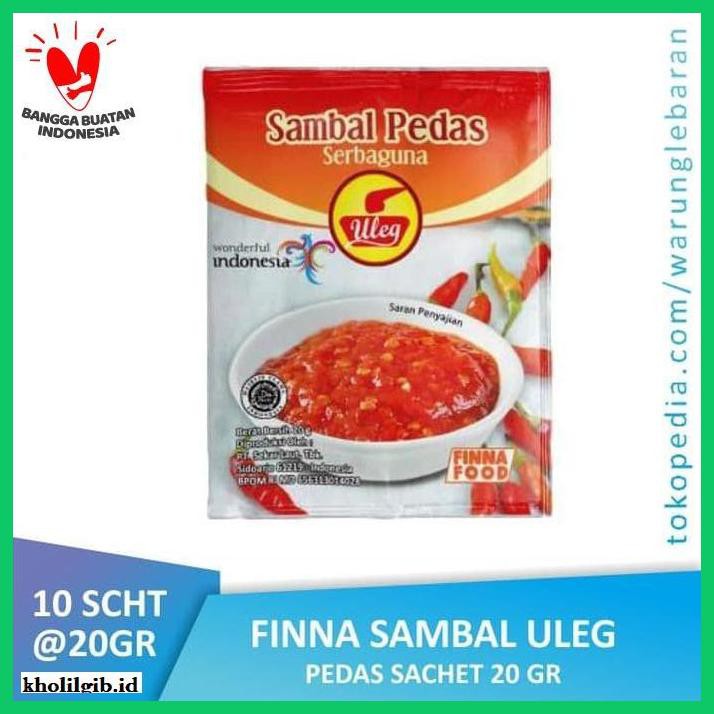 

Aneka-Sambal- Pack Finna Sambal Uleg Pedas Sachet (10 X 20Gr) -Pedeeeeeezzzzzzz.