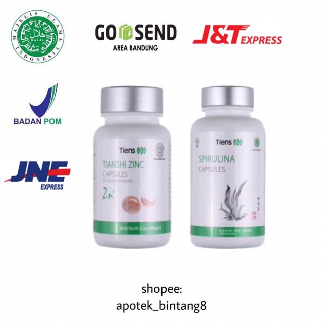 TIENS PENGGEMUK BADAN ORIGINAL (TIANSHI ZINC CAPSULES) SPIRULINA TIENS