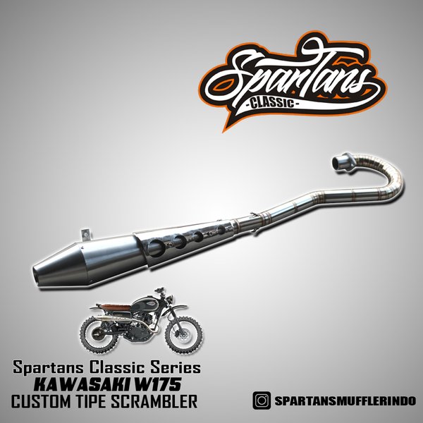 W175 Knalpot scrambler by Spartans Classic