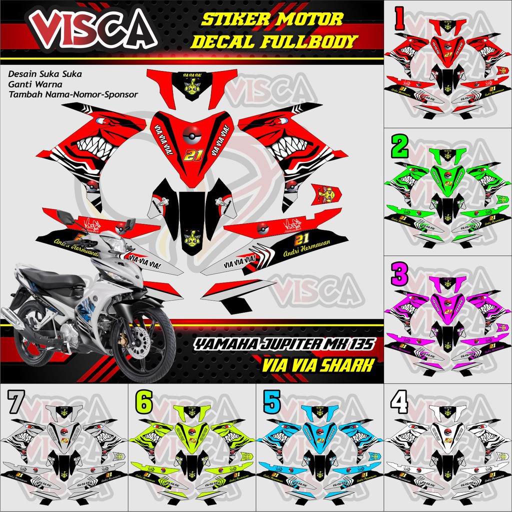 Decal Fino Fi Decal Fino 125 Decal Fino Full Body Stiker Fino Full