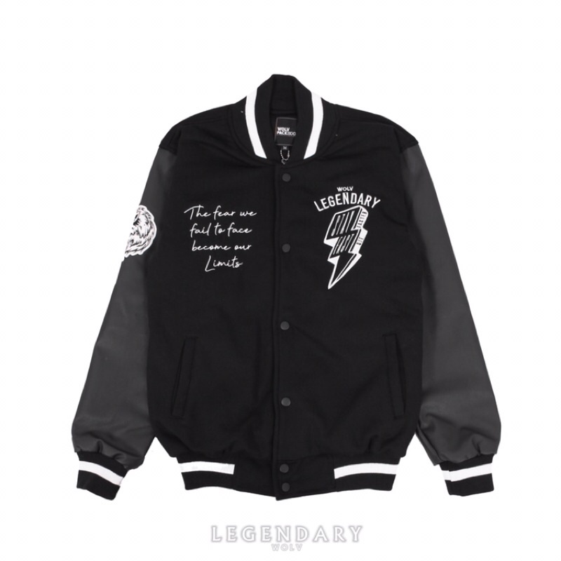 JAKET VARSITY WOLV LEGENDARY / JAKET BASEBALL VARSITY WOLV LEGENDARY / VARSITY