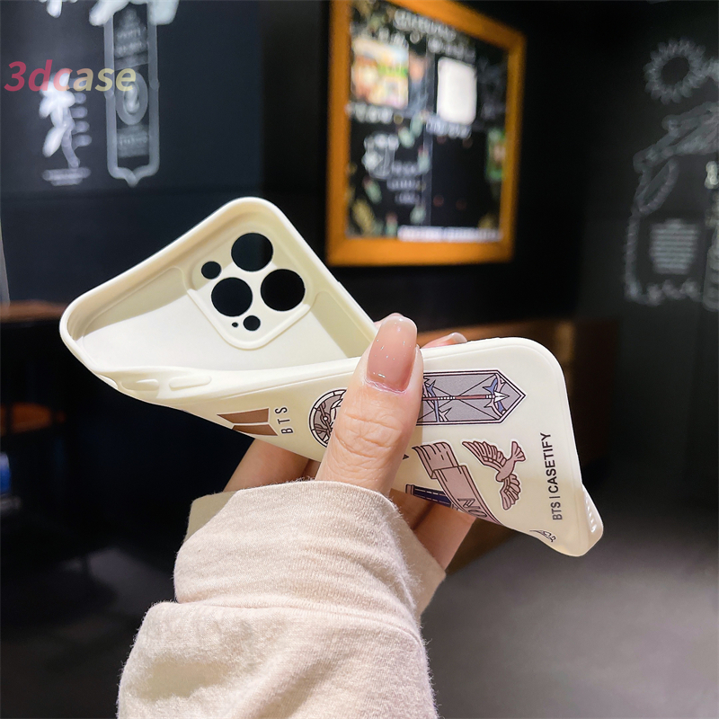 Casing Straight Edge Soft Tpu Xiaomi Poco X3 NFC Poco M3 Case Xiaomi Redmi 9C NFC 9A 9i 9T 9 Power 10X POCO M2 PRO Redmi Note 9 8 10 10S 9 PRO MAX 9S INS Case BT21 BTS CASETIFY Label Case