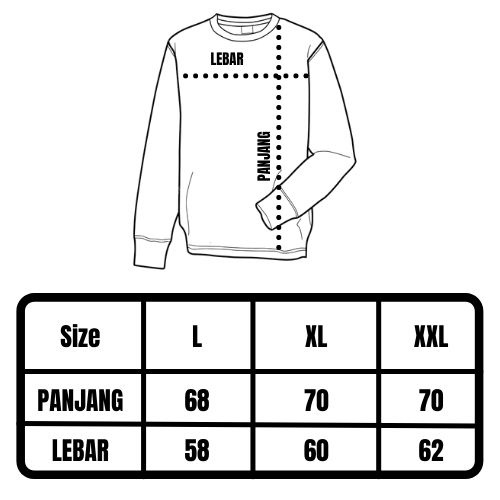 Sweater Crewneck Pria Wanita Bahan Fleece Motif Space